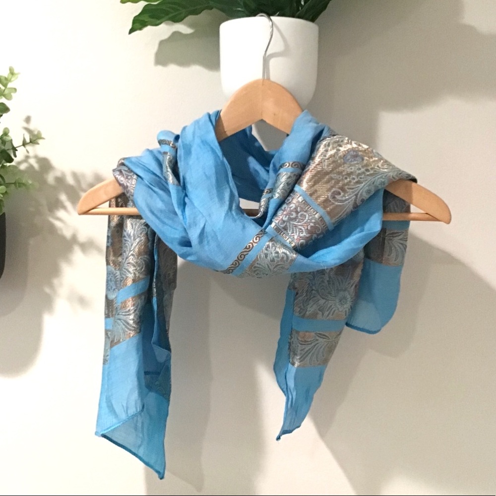 Blue and Gold Scarf